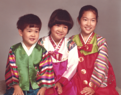 Michelle Kang and her siblings as children